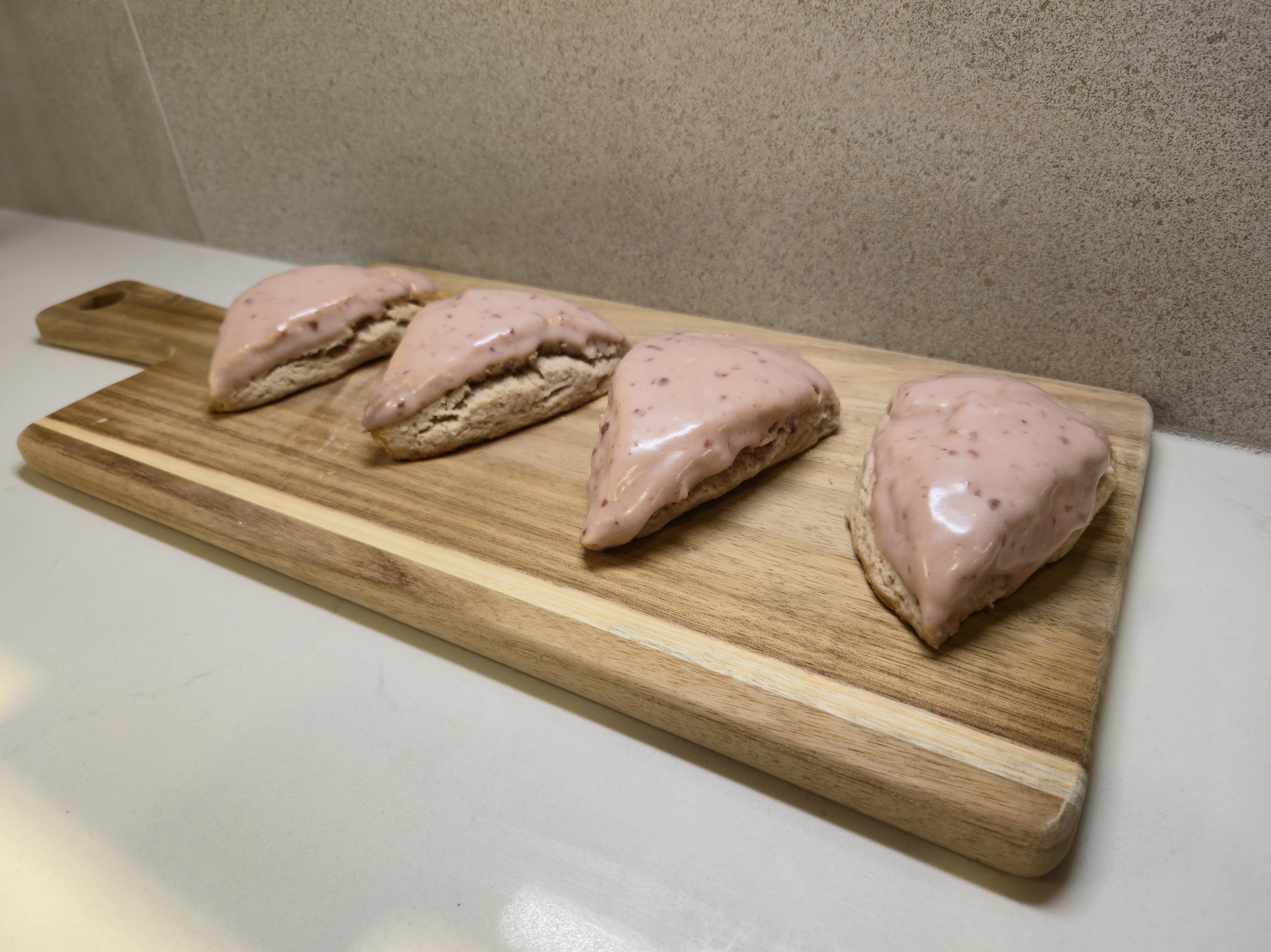 Fresh-baked raspberry scones