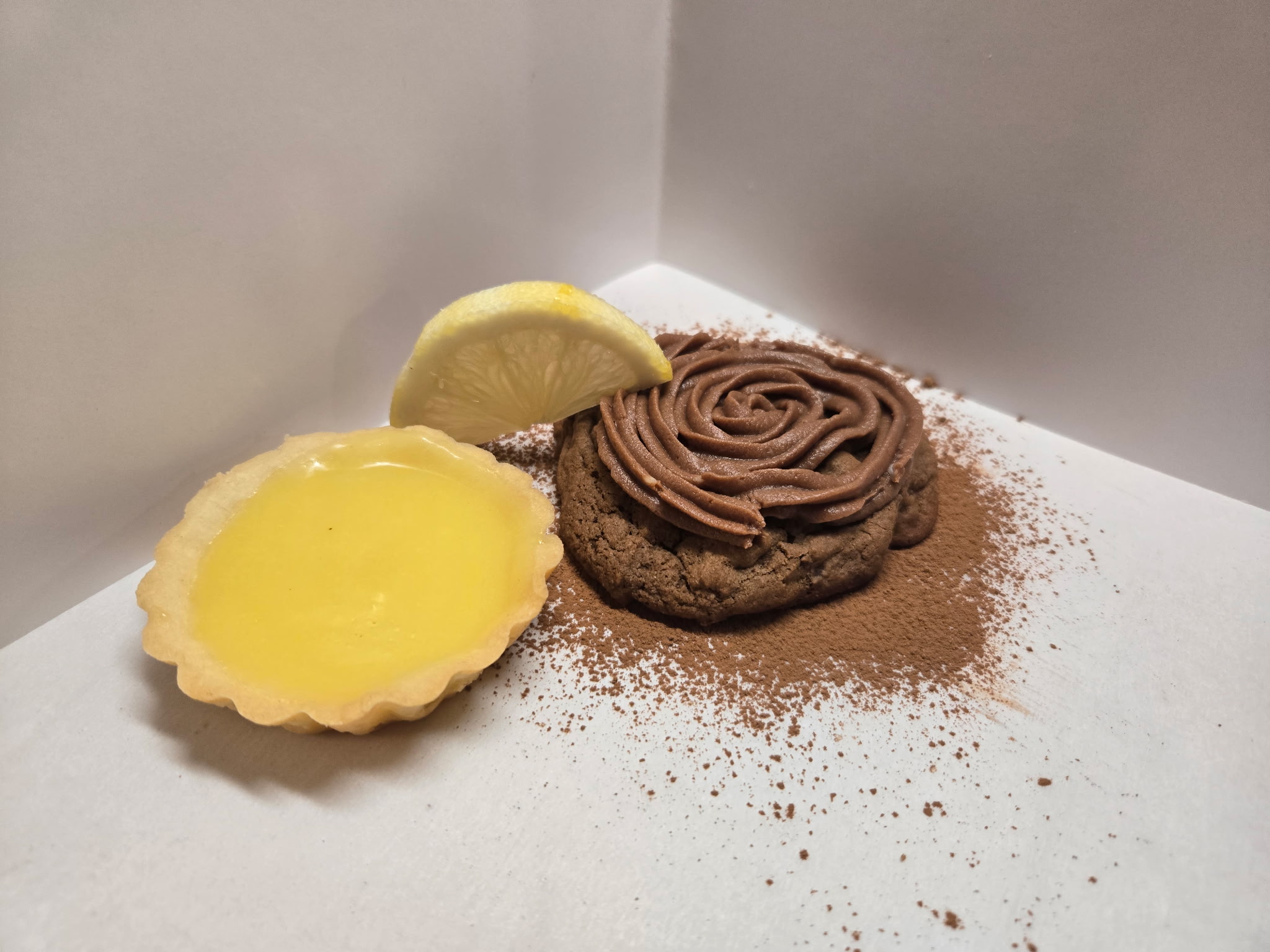 Chocolate chip protein cookies and lemon tarts
